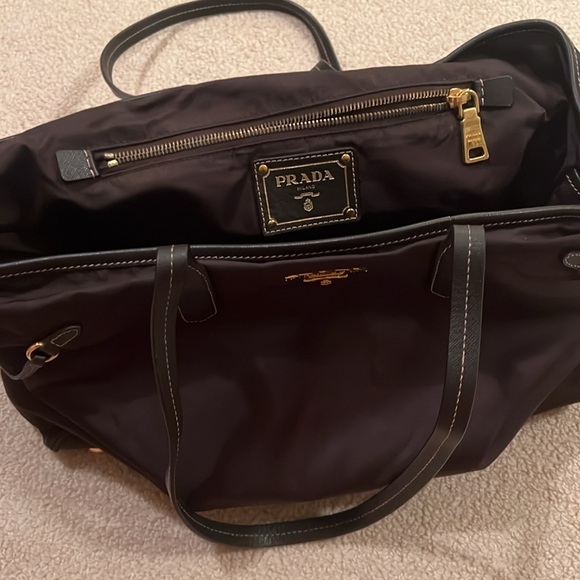 Prada Nylon Tote Bag Eggplant - Picture 4 of 7